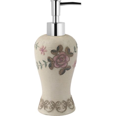 Distributeur de savon liquide vintage classique en résine de 300 ml, accessoire de salle de bain (1/5)