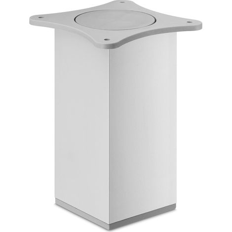 Möbelfuß QUEBEC II 65 x 65 mm Höhe 150 mm Silberoptik eloxiert