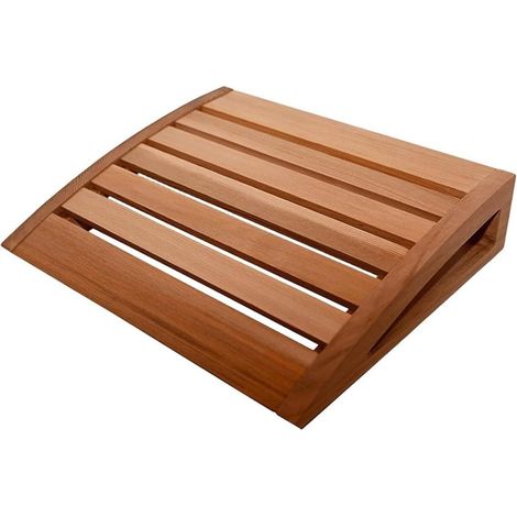 Appuie-tête ergonomique en bois pour sauna - Repose-cou incurvé en S - Support dorsal pour bain à vapeur traditionnel - Accessoires confortables (B) (1/5)