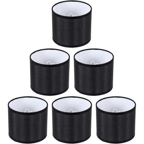 Abat-jour cylindrique en lin, protection anti-poussière, 1 pièce (1/5)