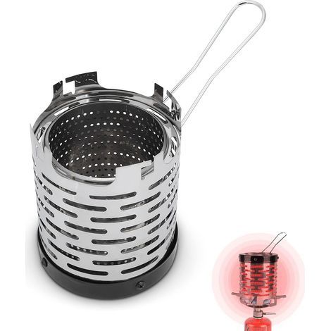 Gaskocher-Heizung für Camping, Heizungsset für Gaskocher, tragbare Gasheizungen, Abdeckung für Campingkocher, Adapter für Heizgeräte für Outdoor-Aktivitäten, Zeltheizung (1/5)