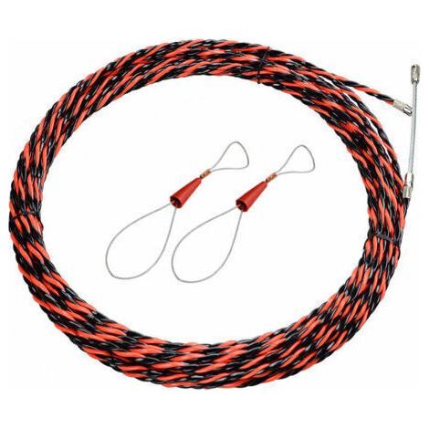 Aiguille Electricien 50M Tire Fil Electrique 5mm Diamètre Aiguille Tire Fil, rétractable d'installation pour tire Cable et rallonge en acier spiralé flexible tire fils electrique Tire fils (1/5)