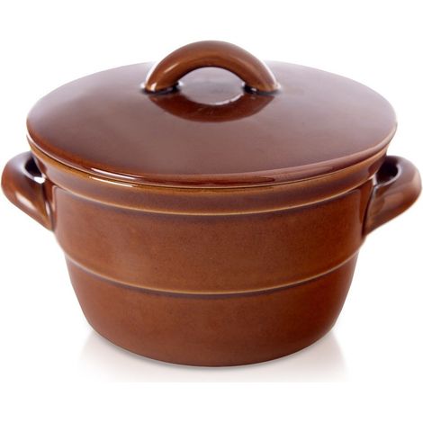 Recipiente de cerámica para encurtidos con tapa, 650 ml