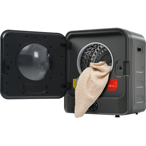 Séchoir à gaz d'échappement en acier inoxydable 3-4,5kg 830W 5 programmes, protection surchauffe fixable au mur