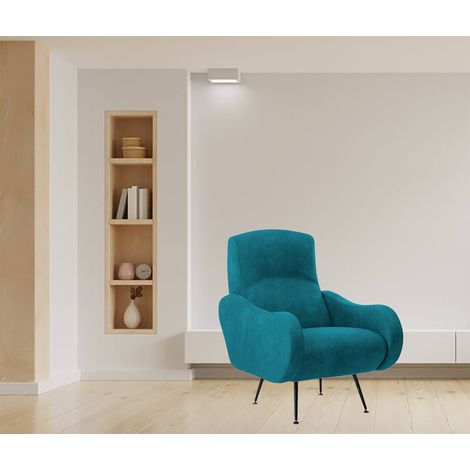 Butaca Dromondin, con brazos, Made in Italy, Azul (1/5)