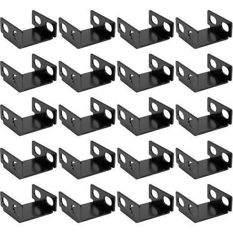 10 Paar Computer-Lüfter-Anschlussklemmen, C-förmige Parallelhalterung, 12–14 cm Gehäuselüfter, Befestigungs- und Verbindungsgestell, mehrfarbig (1/5)