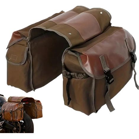 Sacoche De Vélo - Sacoche Imperméable en Toile - Sac À Outils pour Moto - (1/5)