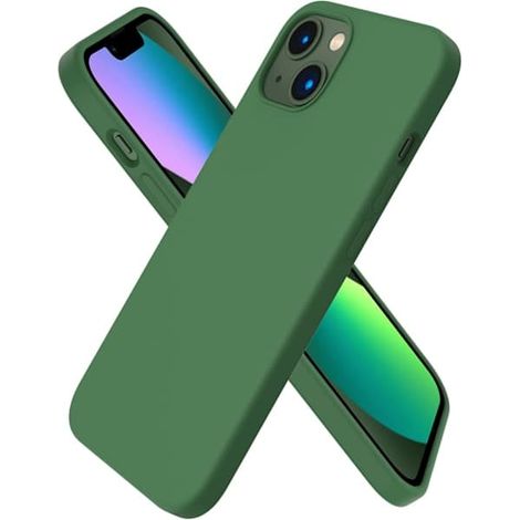 Coque pour iPhone 13, en silicone liquide, ultra-fine et résistante aux chocs, jaune citron. Protection intégrale. (1/5)