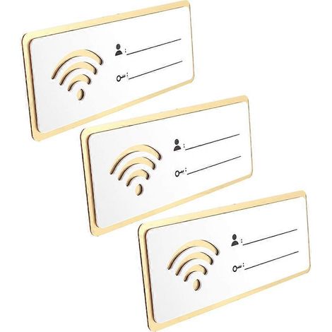 Ensemble de 12 panneaux de signalisation WiFi en acrylique pour hôtels (12 pièces) (1/5)