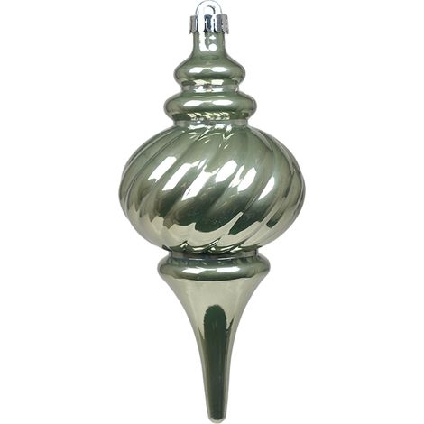 ARPIMEX Ornamento di Natale a Spirale Appuntito 11,5 x 26,5 Cm Plastica Verde Salvia