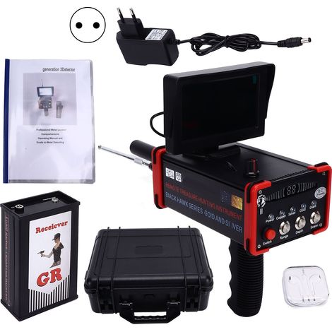 Détecteur de métaux 1000m, Scanner à distance à grande portée, détecteur de trésors en cuivre, argent et or, prise ue 100-240V (1/5)