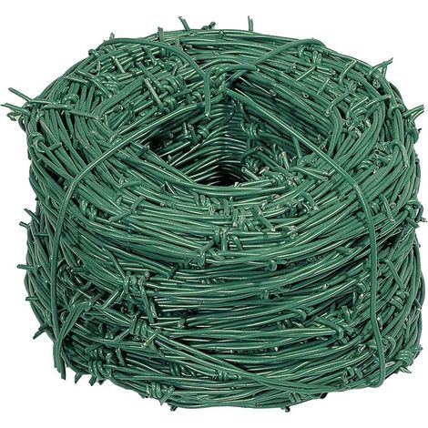 Filo spinato plastificato verde per recinzione metallica dispenser da 100 mt (1/2)