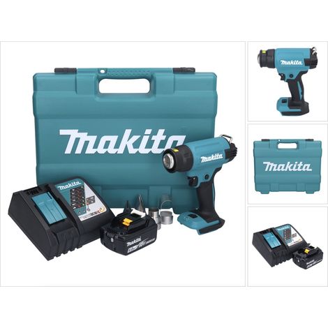 Makita DHG 181 RG1K Pistola ad aria calda a batteria 18 V 150 - 550°C + 1x batteria ricaricabile 6,0 Ah + caricabatterie + custodia (1/5)