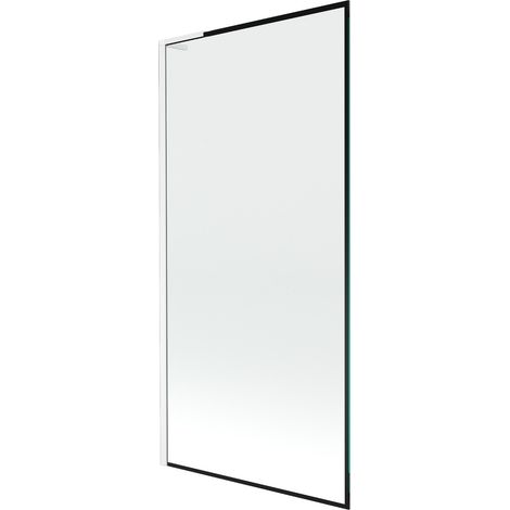 Mexen Next L Badewannenfaltwand 1-flügelig 90 x 150 cm, schwarzes Muster, weiß - 895-090-000-03-70-20 (1/5)