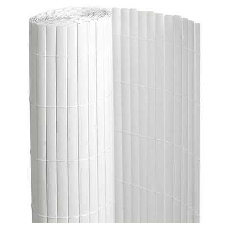 Canisse en PVC blanc - 90% d'occultation - Long 36 m, Hauteur 1.50 m