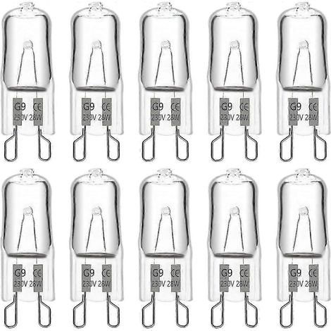 G9-Kapsellampe, 28 W, 230 V, Halogen, 370 lm, 2700 K, warmweiß, dimmbar, 10er-Packung (1/5)