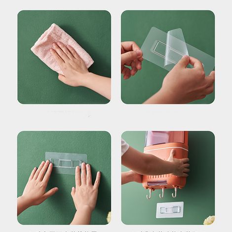 Porte-couteaux mural de cuisine avec couvercle, blanc lunaire, compartimenté, anti-rouille, imperméable, égouttoir à couverts. (1/4)
