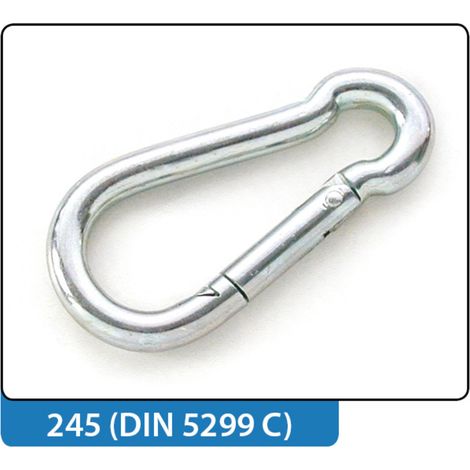 Mousqueton DIN5299-C60ZN version galvanisée, 6 x 60 mm