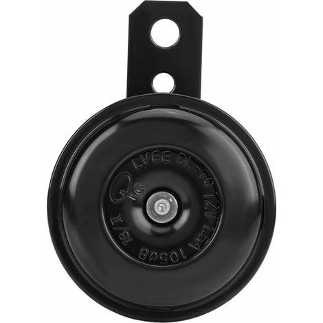 Klaxon moto Avertisseur Motocycle Universel Horn,12V 1,5A, 105db Etanche Rond Avertisseur Klaxon pour Scooters, Motos, Tricycles, Pocketbikes (1/5)