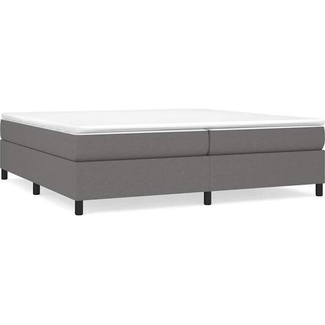 Maison Exclusive - Boxspringbettgestell Dunkelgrau 200x200 cm Sto (1/5)