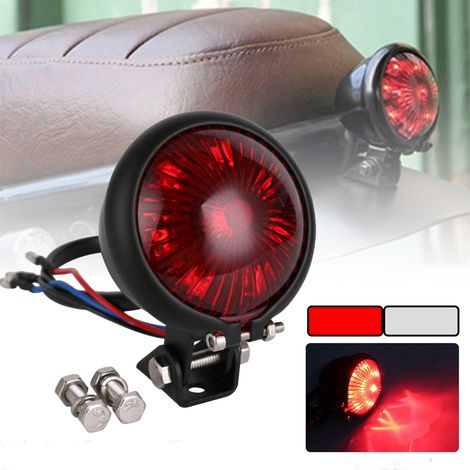 12V LED-Motorradrücklicht, universelles Brems- und Positionslicht, Beleuchtungszubehör für die meisten Motorräder, rot, wasserdicht (1/5)