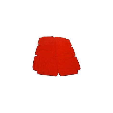 Toile de rechange imperméable pour balancelle d'extérieur, en tissu Oxford 420D argenté, rouge, idéale pour jardin et terrasse. (1/5)