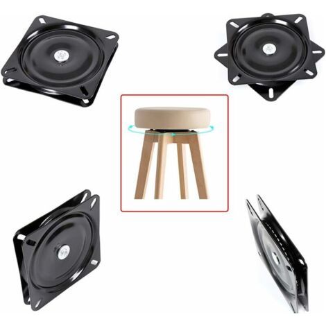 Vierkantlager für Drehteller, 15 cm, Drehfuß, für Sofa, TV-Ständer und Barhocker, Schwarz (1/4)