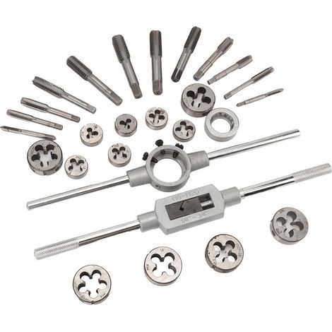 Jeu taraud/filière 27 pièces M5 acier GCr15, pour automobile (1/5)