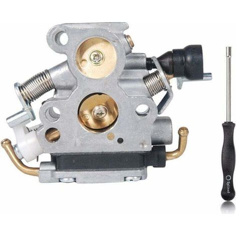 Carburateur de Compatible with Husqvarna 135 140 140E 435 435E 440 440E Jonsared McCulloch CS410 CS2240 S 506450501 et Outil de réglage avec Tournevis
