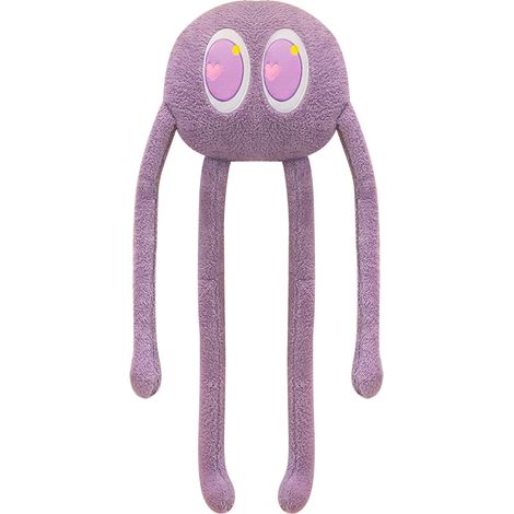 Coussin pieuvre en peluche, forme mignonne, douce et confortable, avec 4 tentacules, pour la maison, la chambre ou le bureau, violet, 90 cm, 480 g (1/5)
