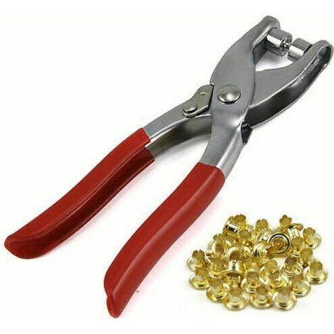PINZA FUSTELLATRICE + 100 OCCHIELLI OCCHIELLATRICE FORARE CUOIO PELLE PINZE 707