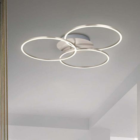 [GEBRAUCHT] B-Ware Briloner Deckenlampe Frame Deckenlampe Lampe Ring Switch dim nickel 3-flammig (1/2)