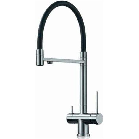 Robinet à osmose inverse 3 voies, extensible, design élégant, rotatif, de la série Helios, laiton rouge gris (1/5)