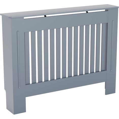 Cache-Radiateur Chelsea en MDF, Meuble Console, Étagère, Décoration Intérieur, Gris Foncé, Moyen (1/4)