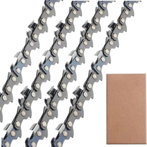 Lot de 4 Chaînes de Tronçonneuse 35 cm – Pas 3/8" LP – Jauge 1,1 mm – Chaînes de Rechange pour Tronçonneuse