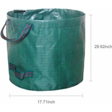 royaluxe - Sacs de déchets de jardin réutilisables et résistants avec poignées pour pelouse, jardin, piscine, plantes, modèle 120L Extérieur (1/4)