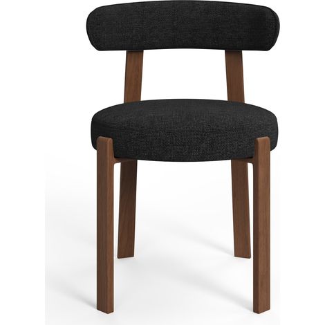 Lot de 2 chaises en velours chenillé noir (1/5)