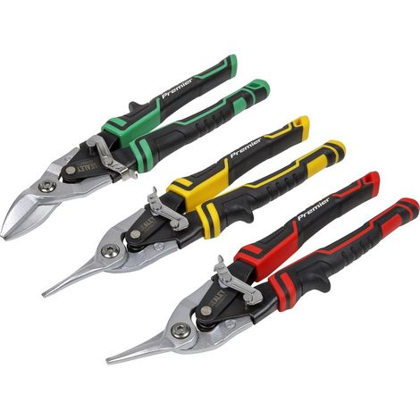 Sealey Premier High Leverage Aviation Tin Snip Set 3pc AK69073