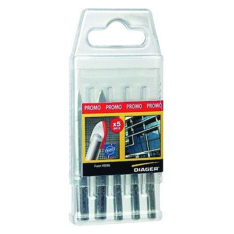 Diager – Coffret de forets céramiques 5 pièces – Pour perçage de céramiques jusqu'à classe 3 – Précision et pouvoir de pénétration – Extraction optimisée (1/4)