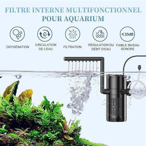Aquarium Filter, Internal Filter for Aquarium Flow Adjustable for Freshwater or Saltwater Aquarium (1/3)
