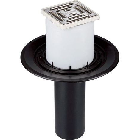 Dallmer Balkonablauf 84 E, 100x100mm, DN 70, ABS/PP/Edelstahl, 831118 (1/2)