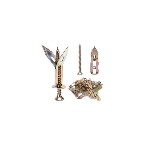 Kit de 20 vis pour plaques de plâtre – M1230 mm,cheville placo pour kit de montage pour cloisons sèches, meubles fixes, bricolage, fixation stable sans perçage