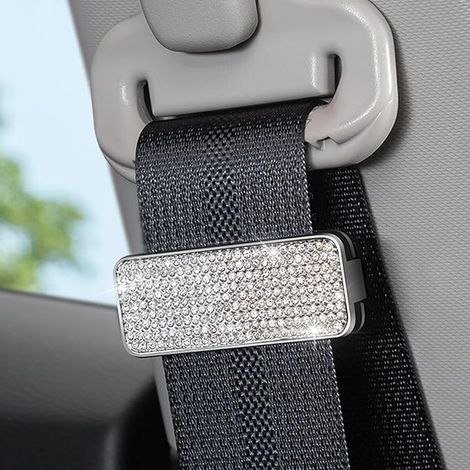 SHINING HOUSE 5 Pièces Ajusteur De Ceinture De Sécurité De Voiture, Clips De Ceinture De Sécurité, Ajusteur De Tension De Ceinture De Sécurité, Clip De Verrouillage Universel pour Localisateur,White-5