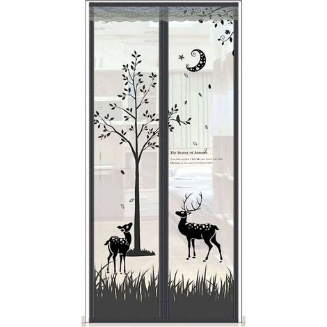 Anti-Insectes Fermeture Automatique Moustiquaire Magnétique 90x200cm(35x79inch) (1/5)