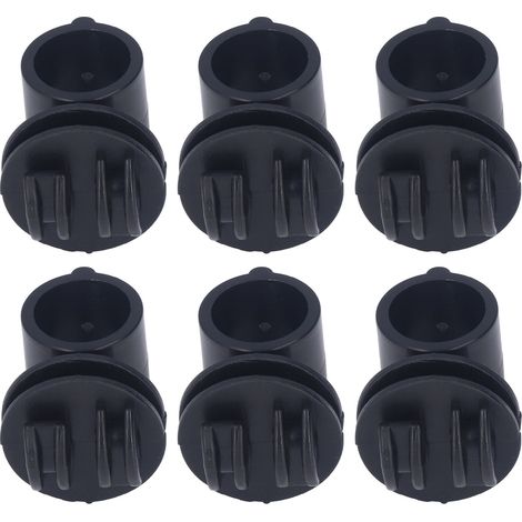 Packung mit 50 schwarzen 2,1 cm Isolatoren für Impuls-Elektrozaunpfosten (1/5)