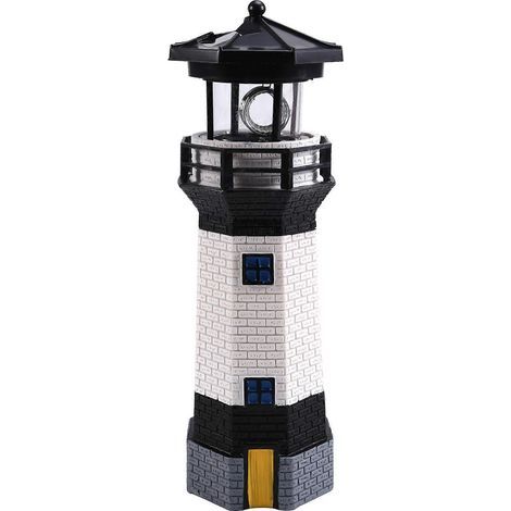 Tour d'éclairage solaire rotative à LED, lampe décorative de jardin à faisceau rotatif, éclairage paysager, balise, A (1/5)