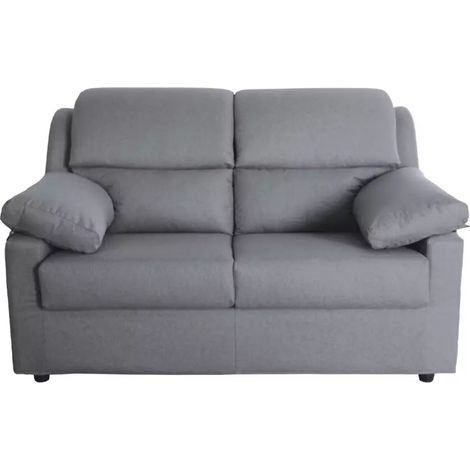 divano 2 posti bellahome "firenze" grigio tessuto sfoderabile e antimacchia, 150x95x93 cm (1/4)