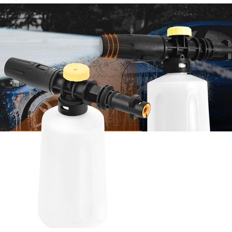 Canon à Mousse pour Kärcher K2 K3 K4 K5 K6 K7 Nettoyeur Haute Pression, 750ML Kit De Bouteille De Lance de Mousse à Neige pour Voiture avec Buse Réglable, pour Lave-Auto Nettoyage de Vitres (1/4)