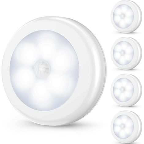 Veilleuse LED sans fil à piles, lampe de nuit portable anti-chute pour couloir, cuisine, chambre, escalier (1/5)