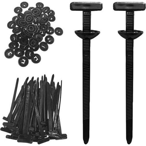 100PCS Nylon Universal Cable Tie Buckle, Serre Cable Plastique Polyvalentes Résistantes, Boucles en Plastique Réparation Automobile (1/5)